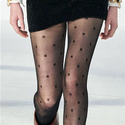 chanel black stockings|chanel hosiery socks.